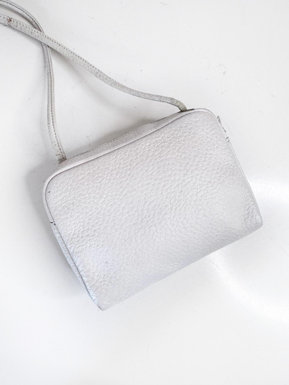 vintage lanvin pebbled leather small crossbody bag | made in France