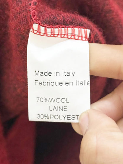 vintage marisa & marie felted wool-blend knit cardigan jacket | made in Italy