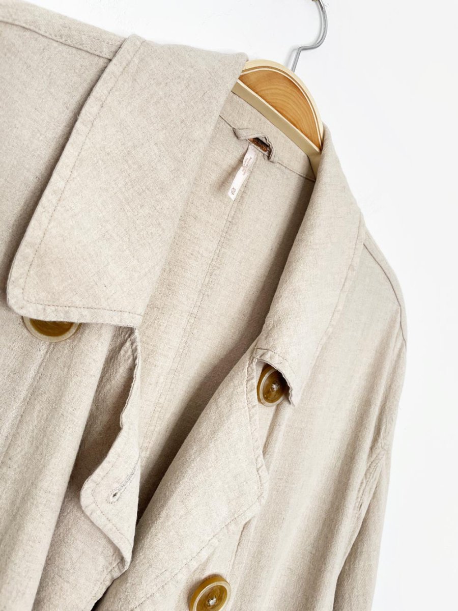 free people sweet melody linen - blend lagenlook duster jacket - good market thrift store