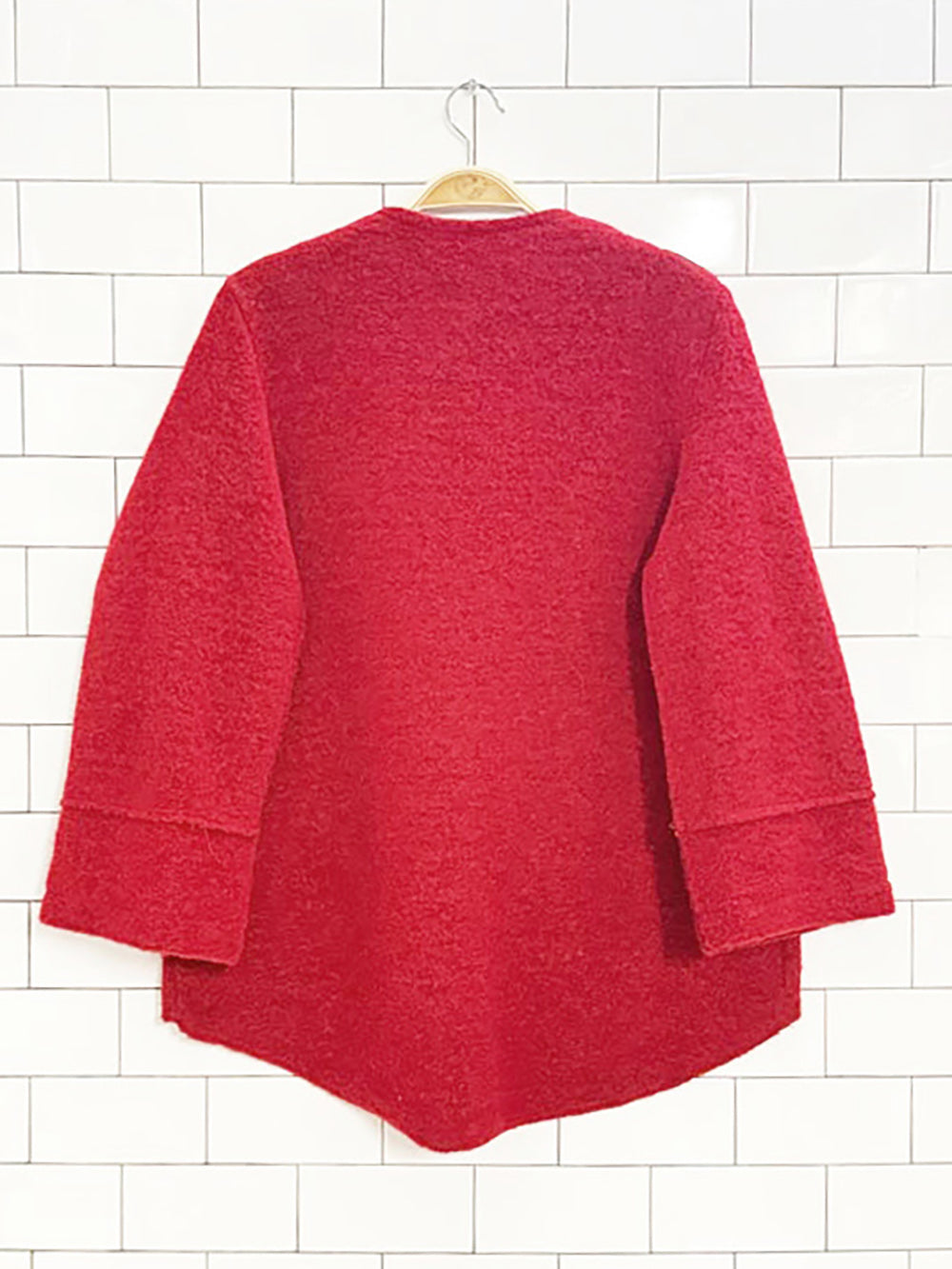 vintage marisa & marie felted wool-blend knit cardigan jacket | made in Italy