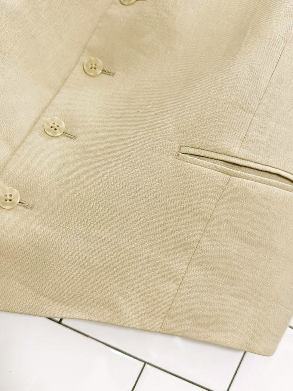 calvin klein 100% linen menswear vest