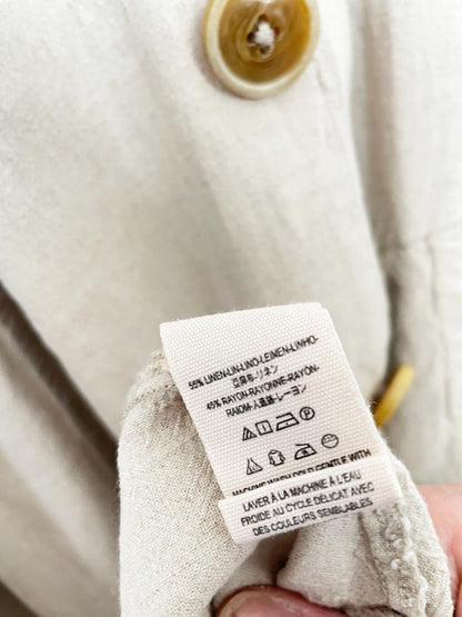 free people sweet melody linen - blend lagenlook duster jacket - good market thrift store