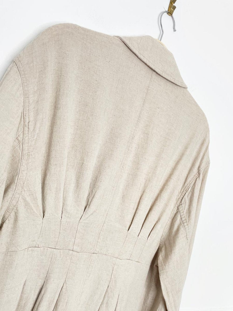 free people sweet melody linen - blend lagenlook duster jacket - good market thrift store