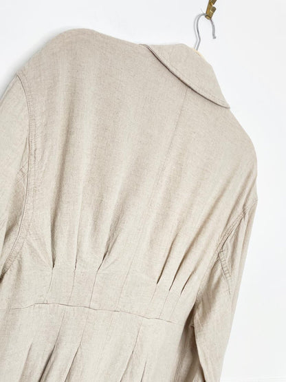 free people sweet melody linen - blend lagenlook duster jacket - good market thrift store