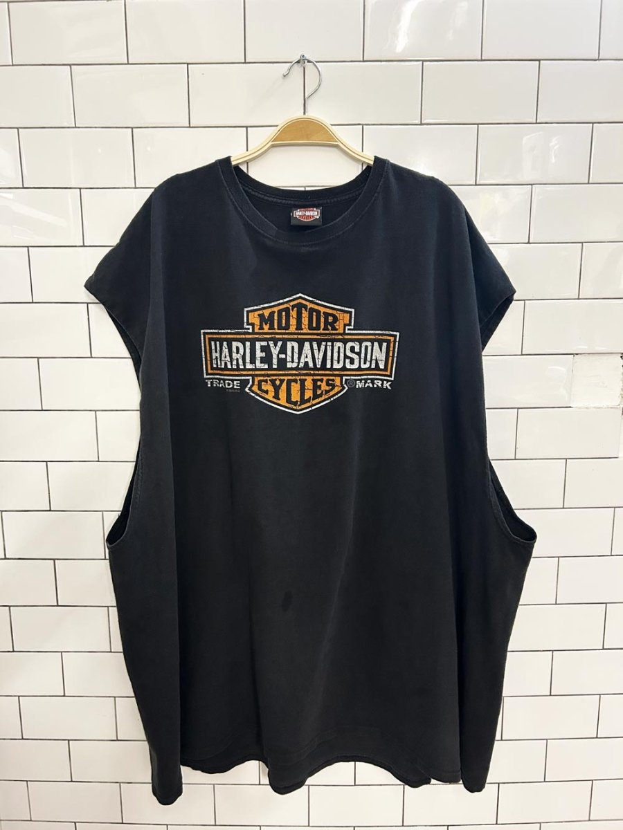 harley davidson niagara falls oversized graphic muscle shirt - good market thrift store