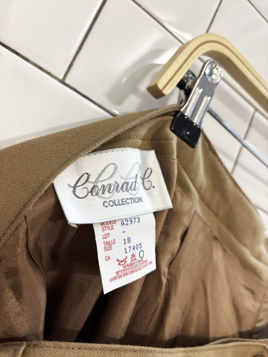 vintage 90s conrad c 100% wool pleated trousers - good market thrift store