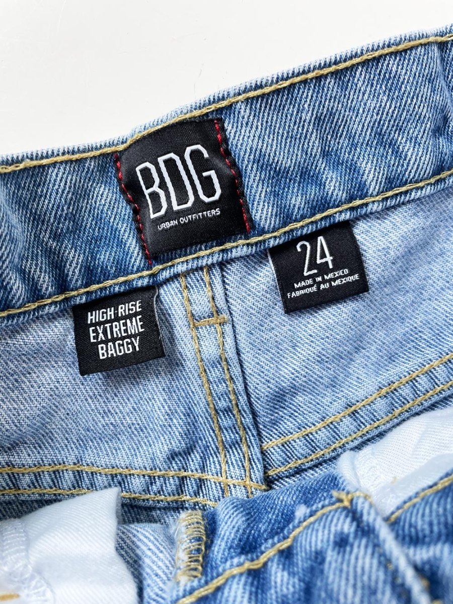 UO bdg high rise extreme baggy barrel leg jeans - good market thrift store