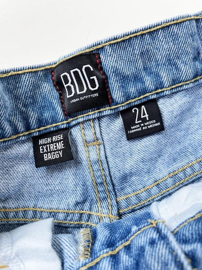 UO bdg high rise extreme baggy barrel leg jeans - good market thrift store