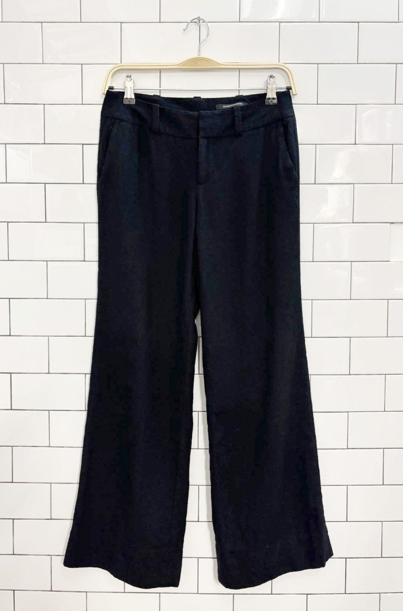 club monaco wool - blend wide leg trouser - good market thrift store