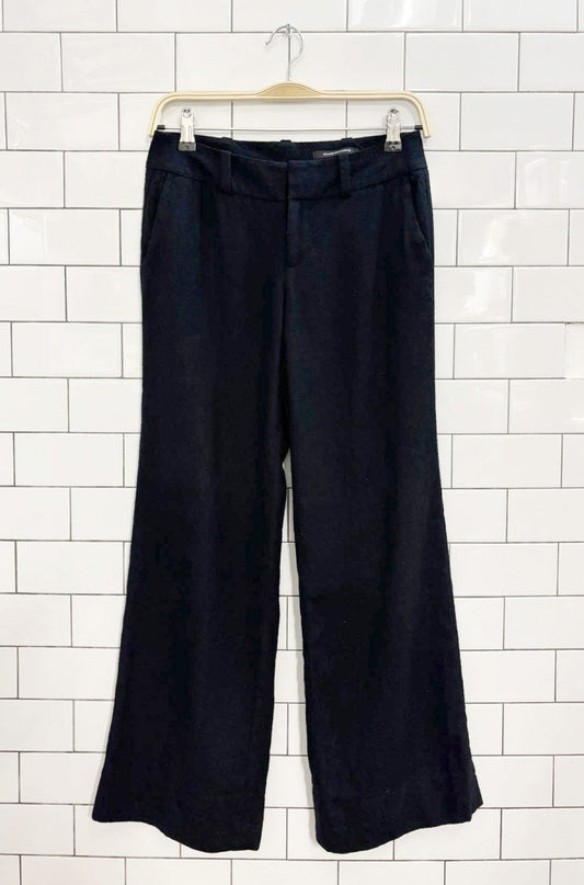 club monaco wool - blend wide leg trouser - good market thrift store