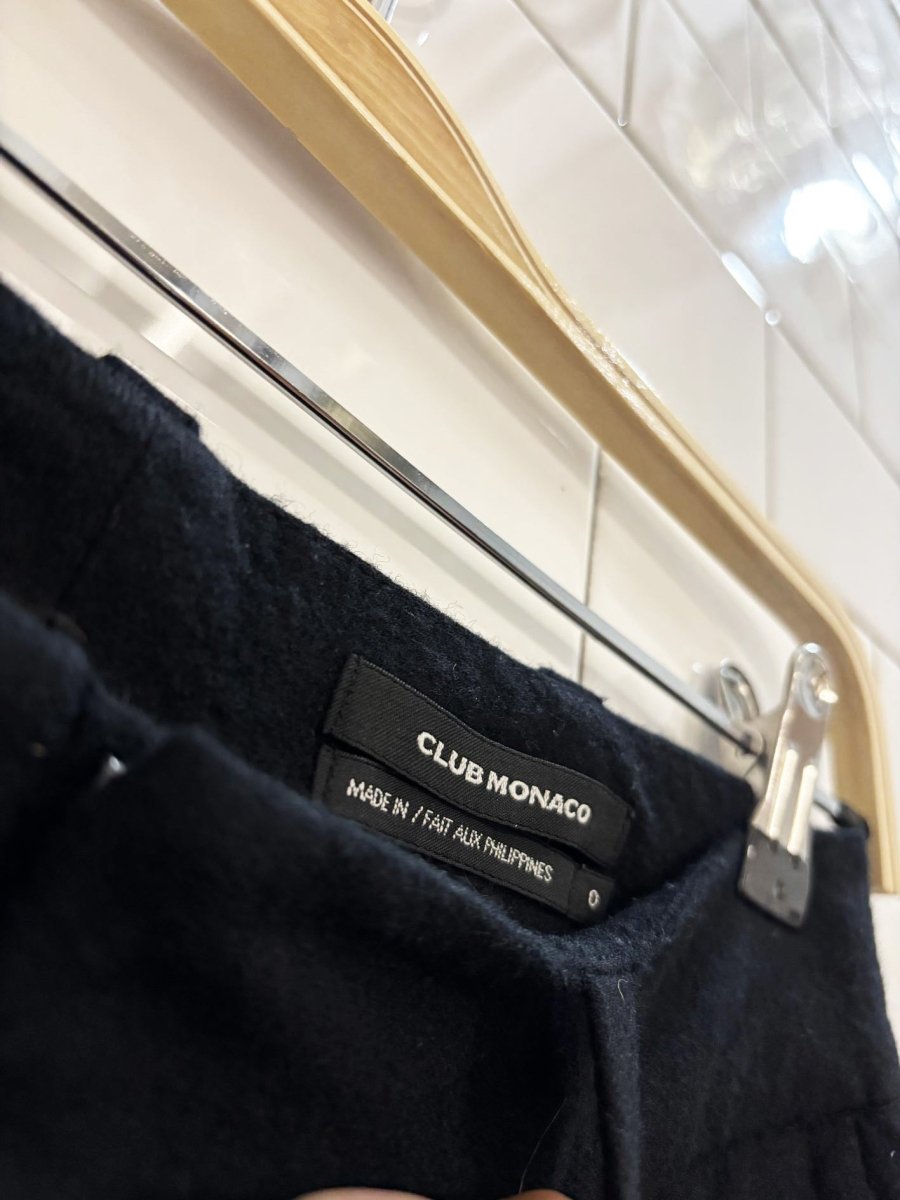 club monaco wool - blend wide leg trouser - good market thrift store