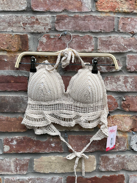 boho festival crochet halter