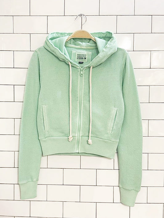 AE lived-in soft terry full zip hooded sweatshirt | american eagle