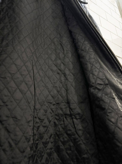 vintage 00s new york & company butter leather minimal zip jacket - good market thrift store