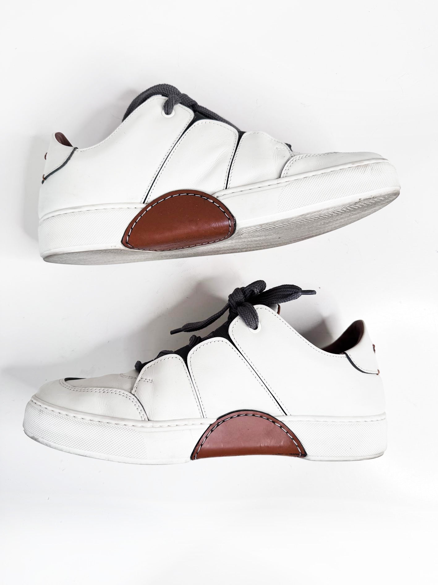 ermenegildo zegna couture tizano leather low-top sneaker