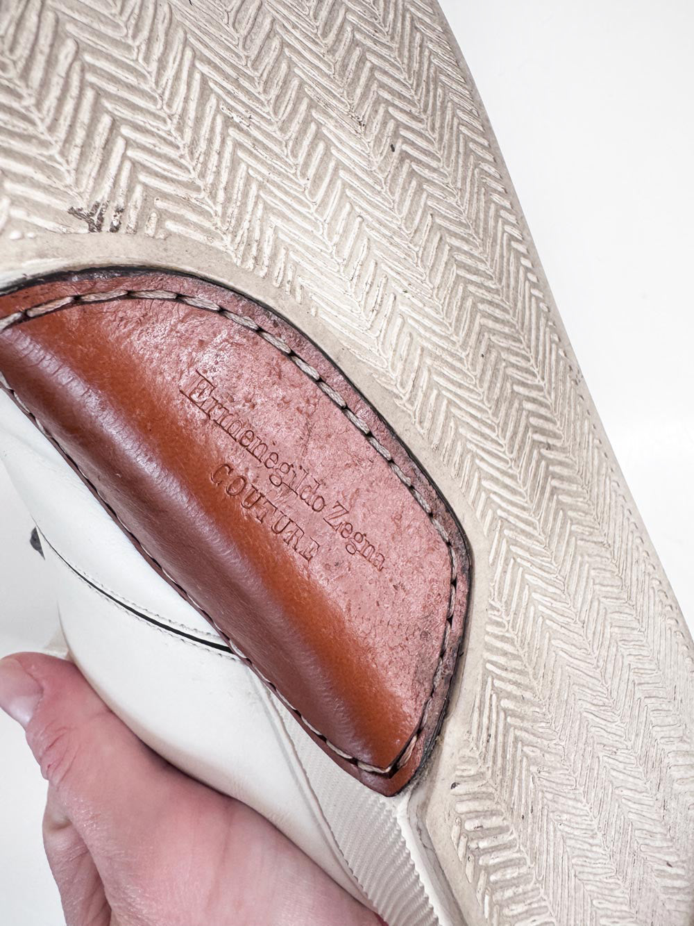 ermenegildo zegna couture tizano leather low-top sneaker