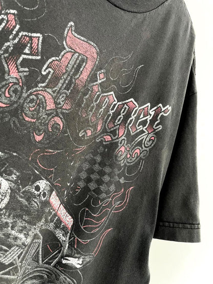 vintage 00s grave digger graphic tee - good market thrift store