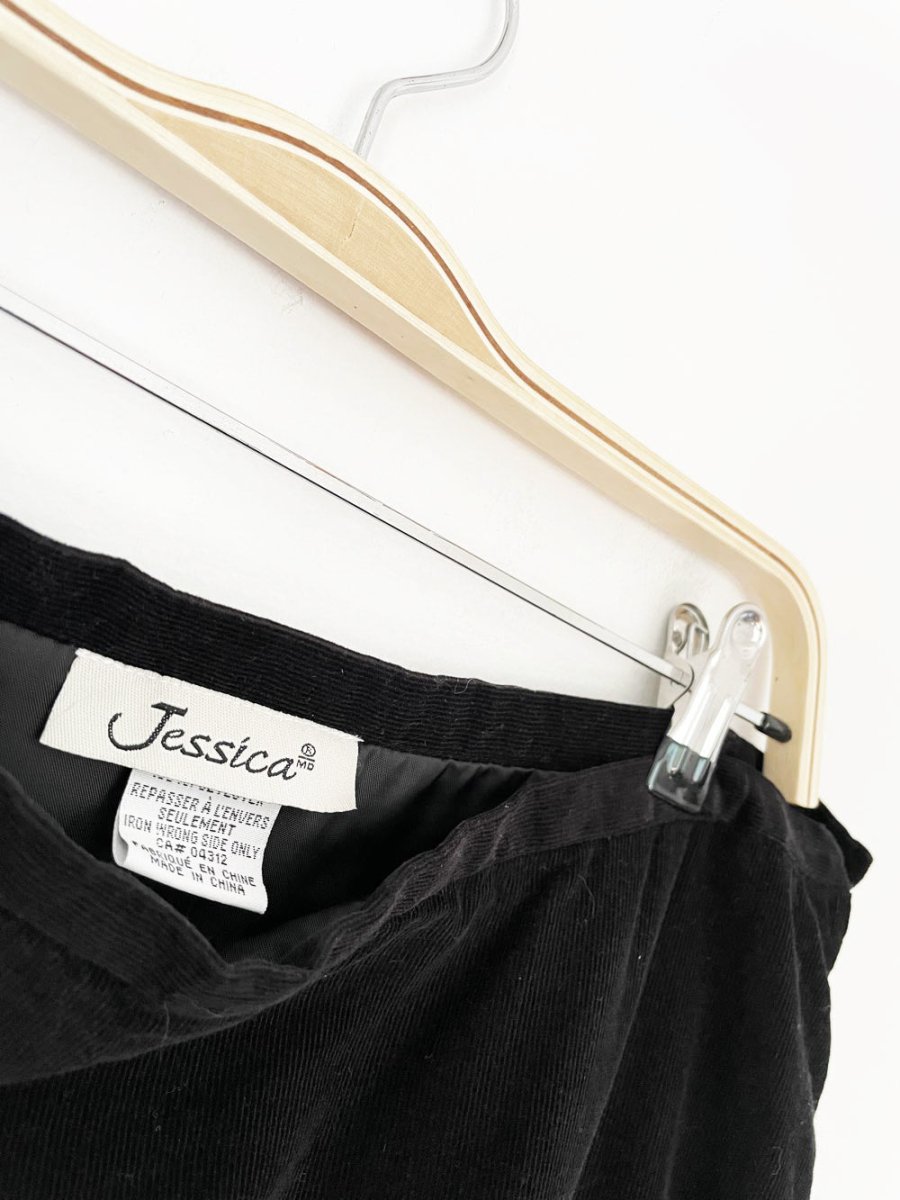 y2k jessica corduroy tiered boho prairie maxi skirt - good market thrift store