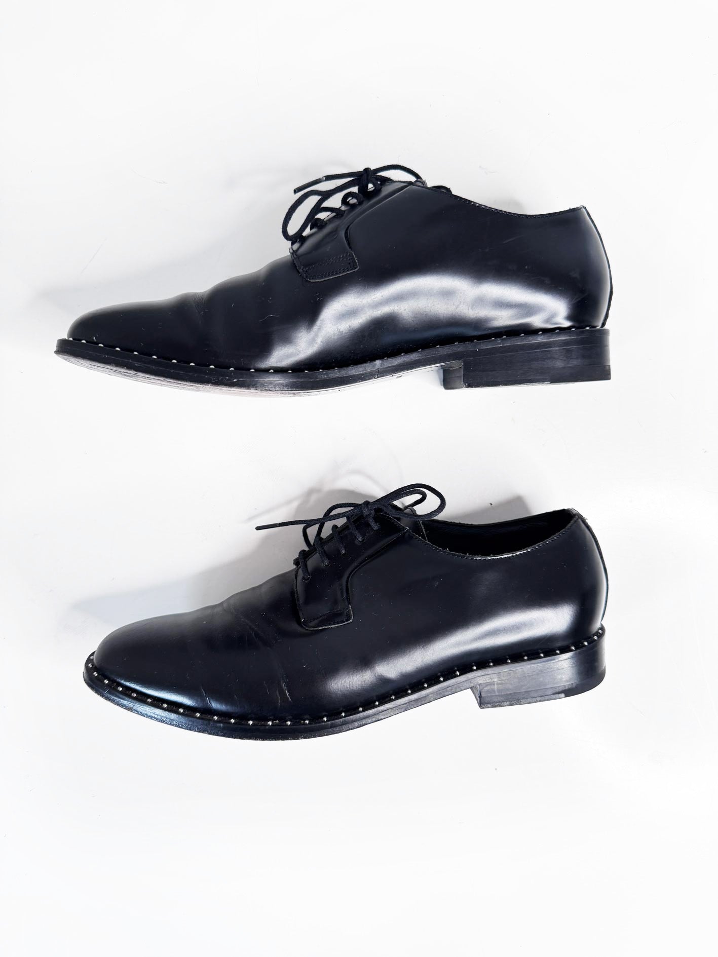 saint laurent dylan studded leather derby shoe