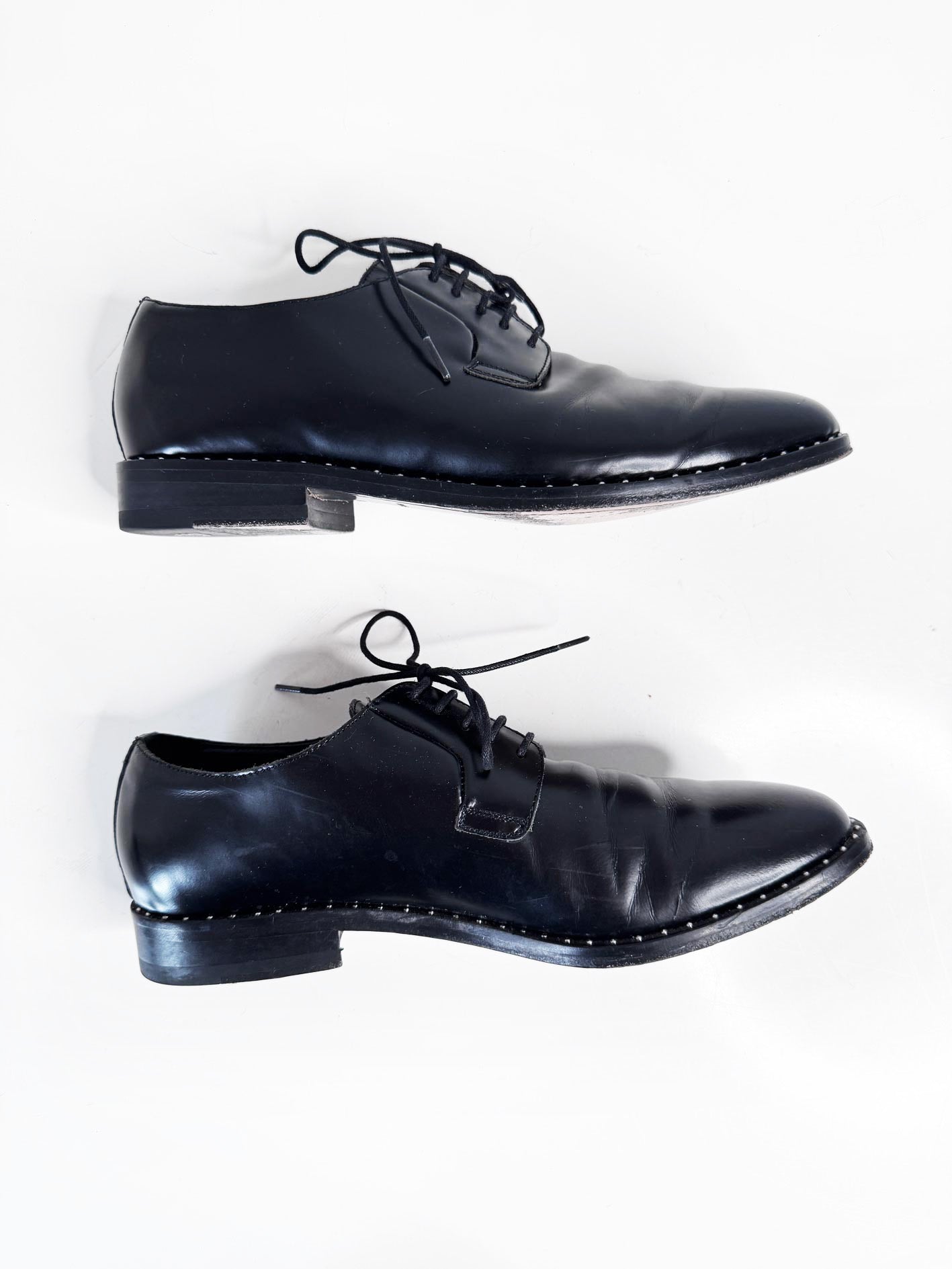 saint laurent dylan studded leather derby shoe