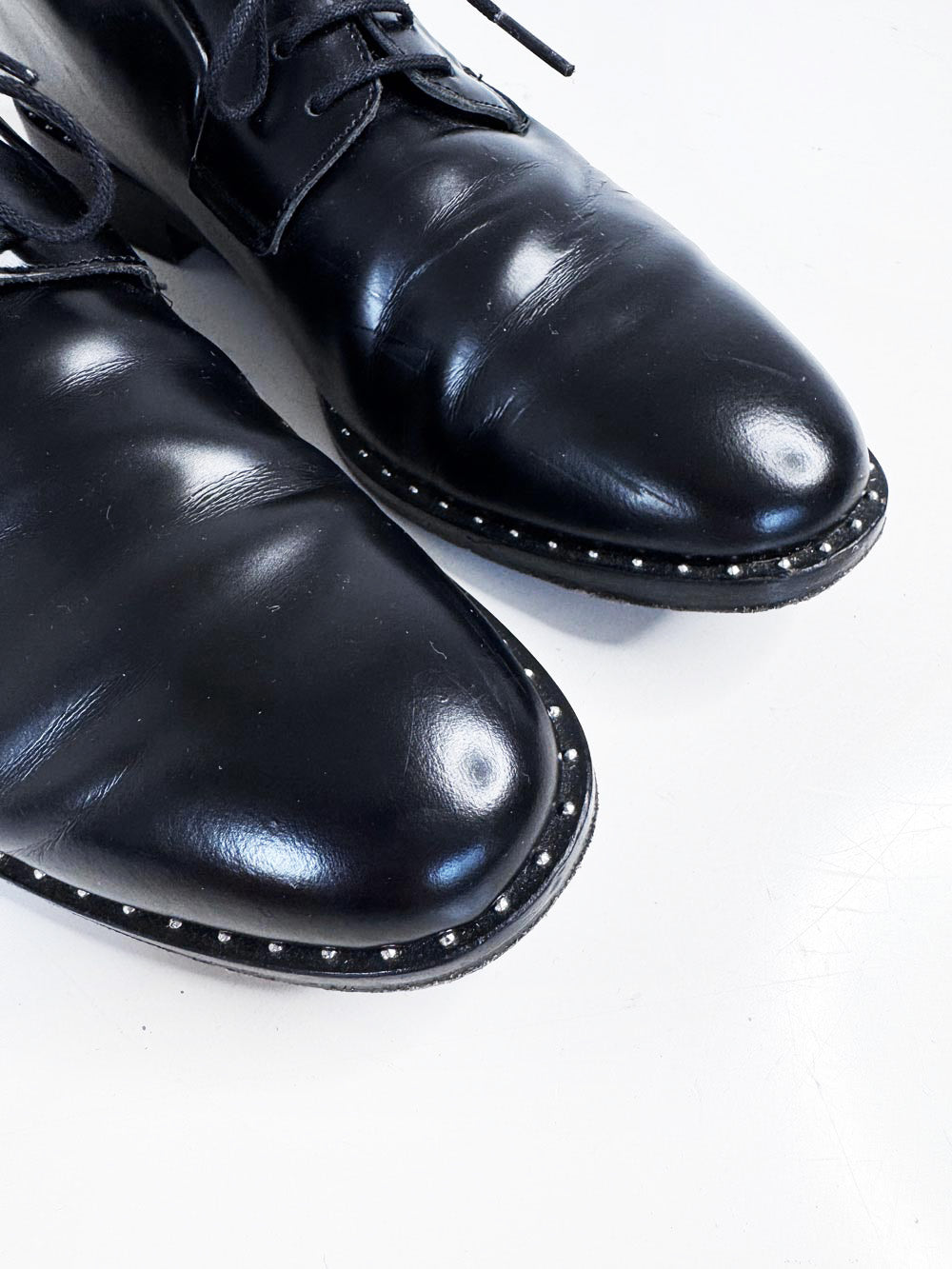 saint laurent dylan studded leather derby shoe