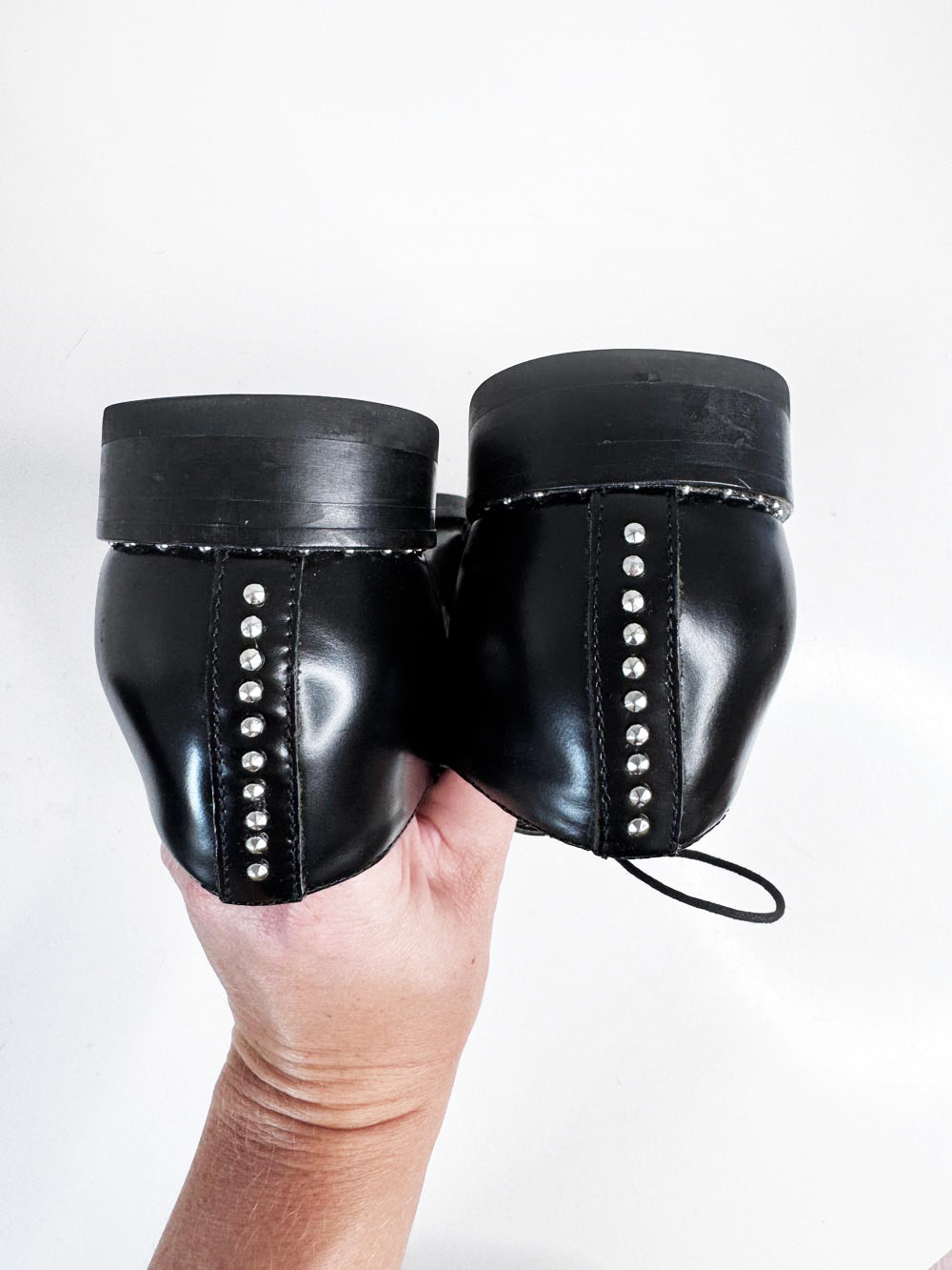 saint laurent dylan studded leather derby shoe