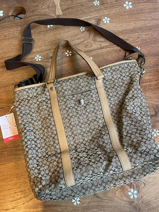 coach 77116 large canvas signature tote