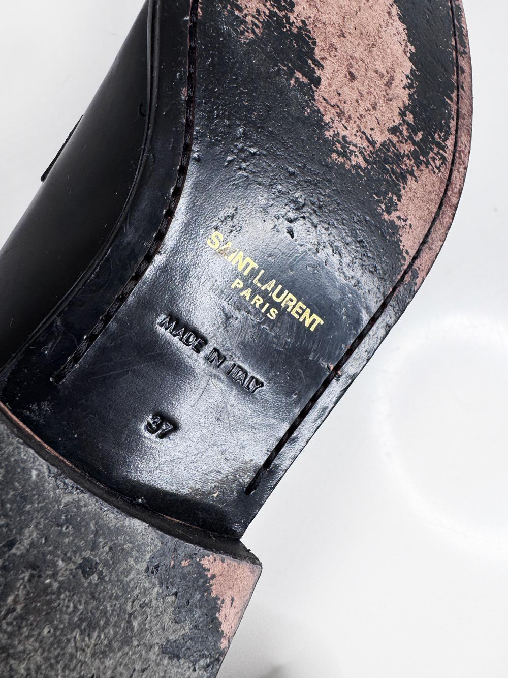 saint laurent dylan studded leather derby shoe