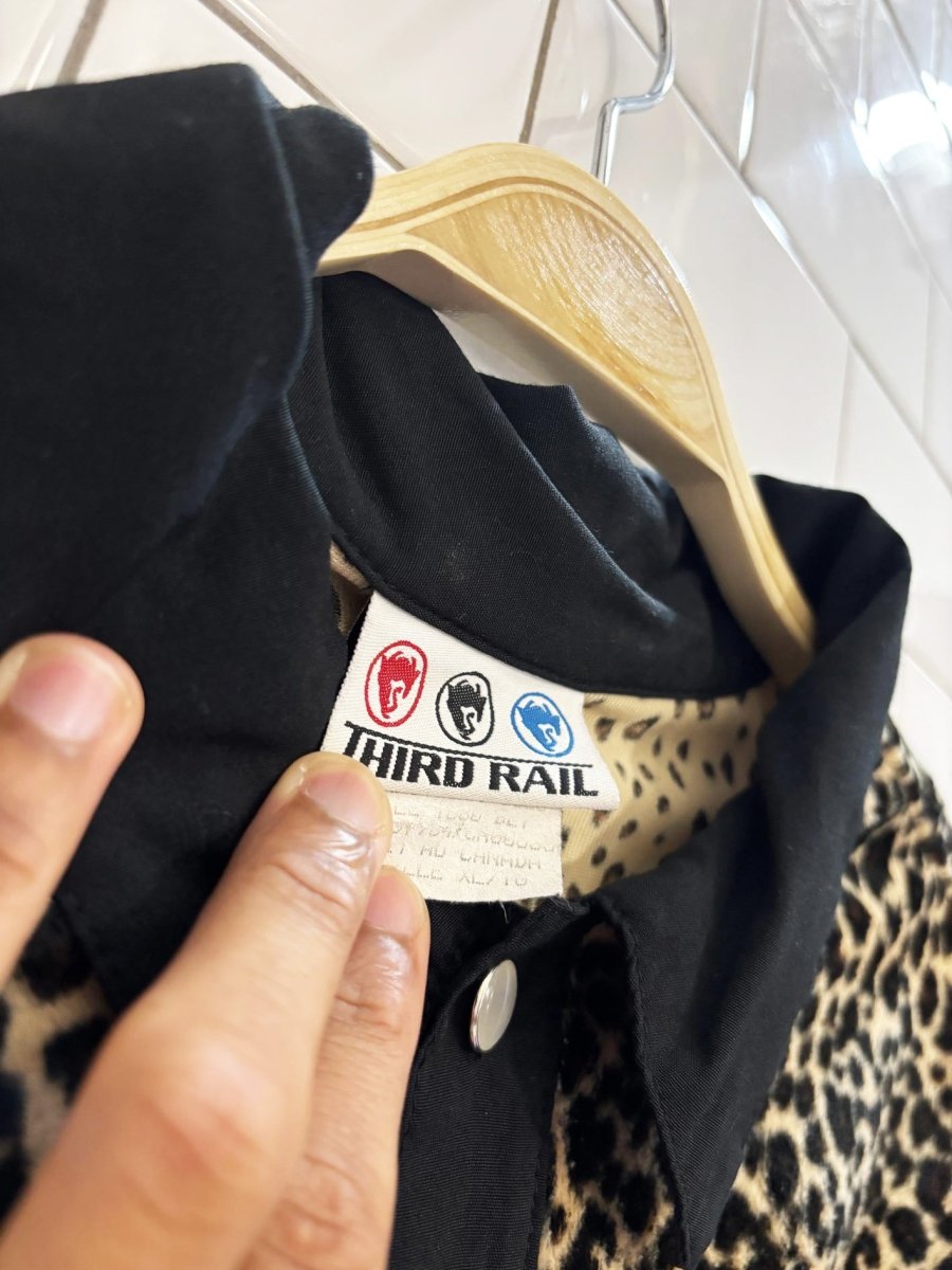 vintage 90s third rail animal print iridescent snap western shirt - good market thrift store