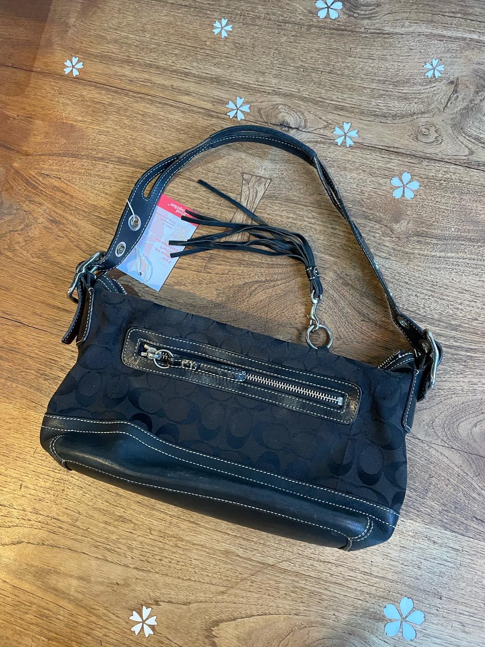 y2k coach 9363 signature canvas shoulder bag