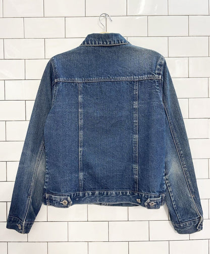 y2k garage clothing open pocket denim jacket - good market thrift store