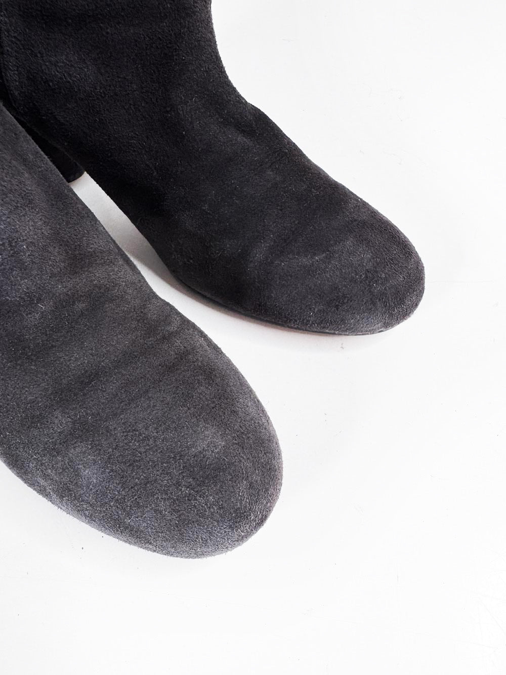 stuart weitzman OTK suede block heel tall boot | made in Spain