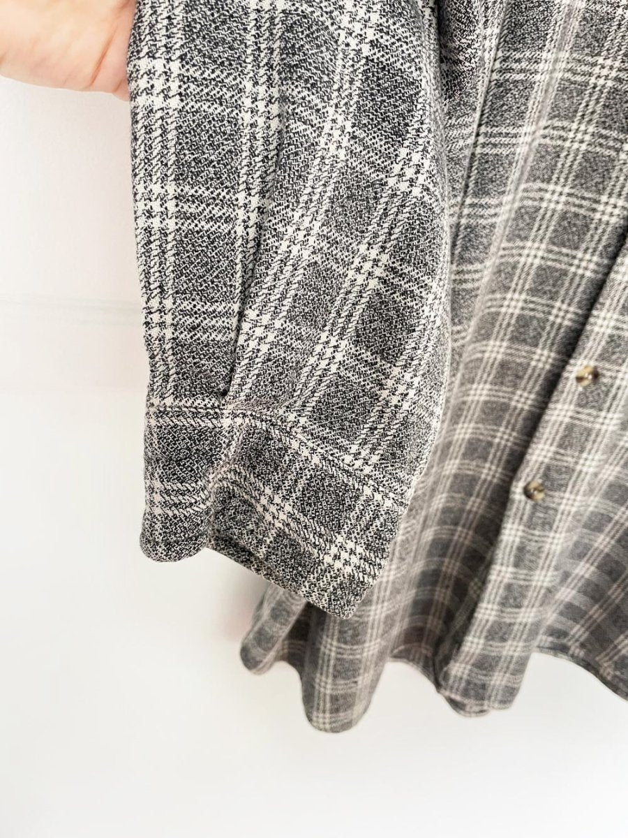 vintage 90s real clothes grunge plaid oversized shirt | made in India - good market thrift store