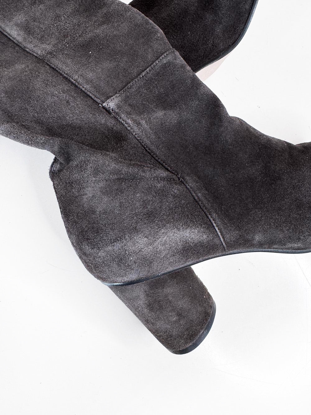stuart weitzman OTK suede block heel tall boot | made in Spain