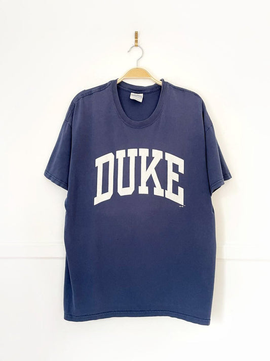 vintage 90s DUKE collegiate block letter tee - good market thrift store