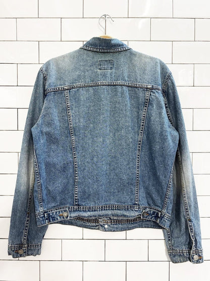 y2k calvin klein jeans light wash denim trucker jacket - good market thrift store