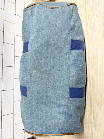 vintage jordache denim duffle weekender bag