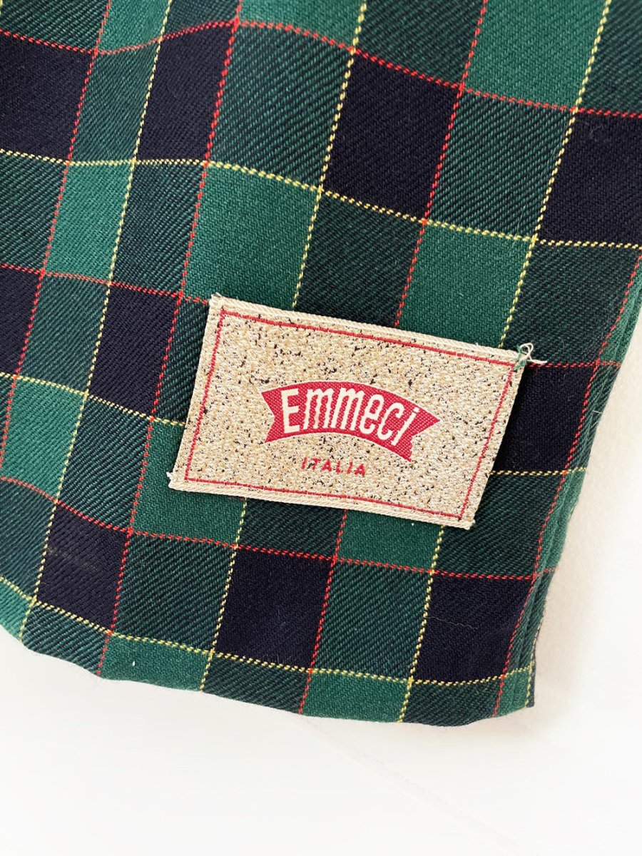 vintage vicjoy gold 100% wool plaid pleated long shorts - good market thrift store