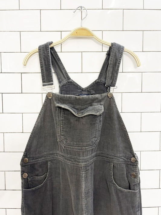 vintage 90s cabin creek chunky corduroy loose fit overalls - good market thrift store