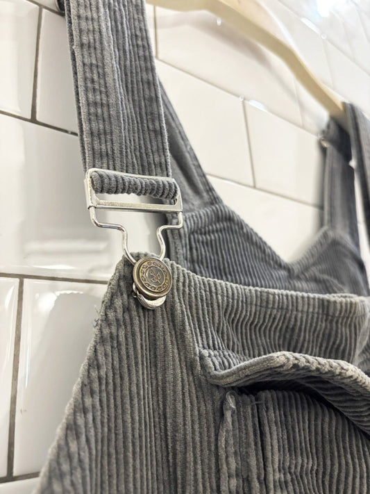 vintage 90s cabin creek chunky corduroy loose fit overalls - good market thrift store