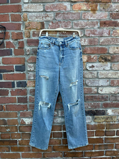 daze baggy leg ripped jeans