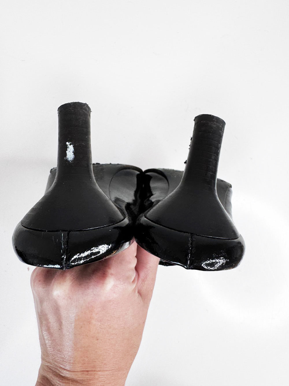 aquatalia patent leather pointed toe heeled mules | marvin k | made in Italy