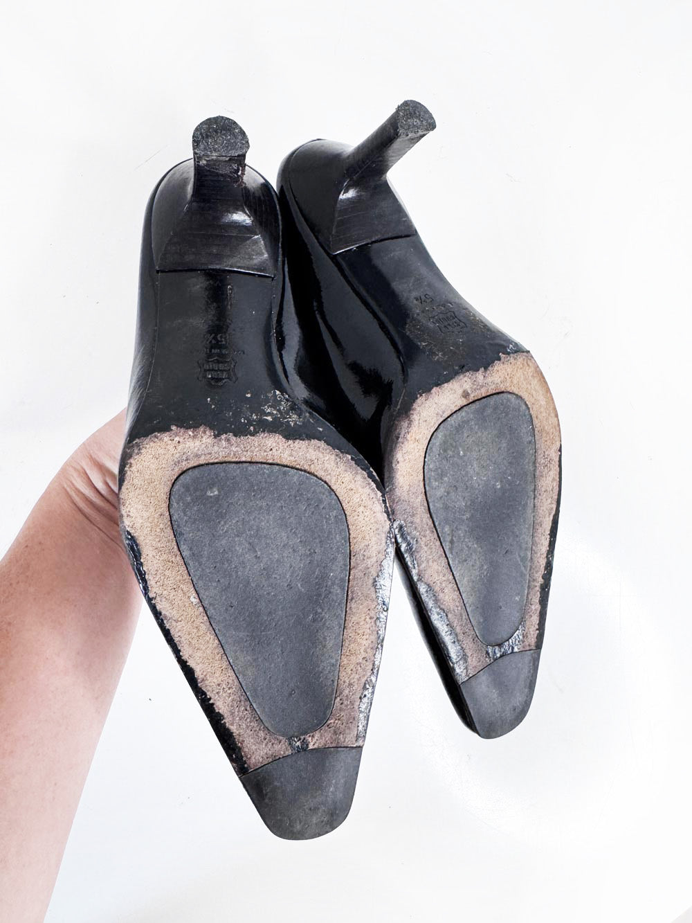aquatalia patent leather pointed toe heeled mules | marvin k | made in Italy