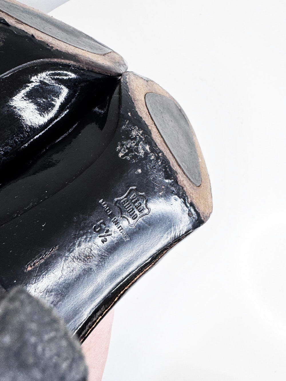 aquatalia patent leather pointed toe heeled mules | marvin k | made in Italy