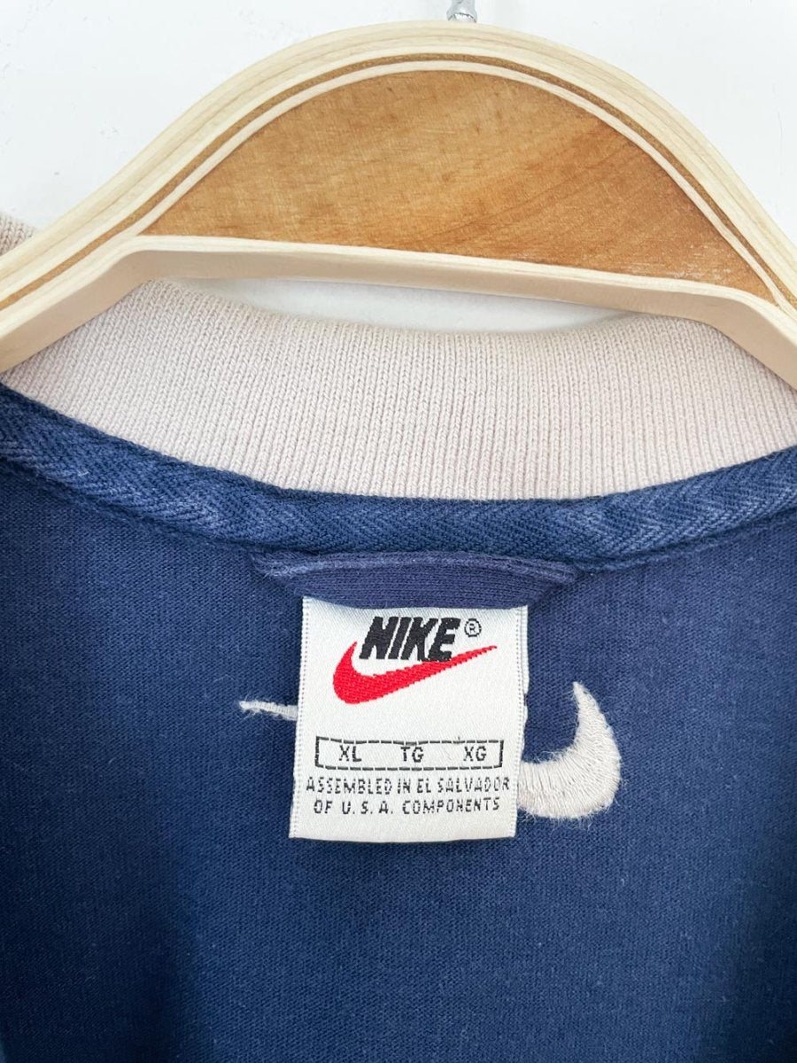 vintage 90s big swoosh colour block band polo - good market thrift store