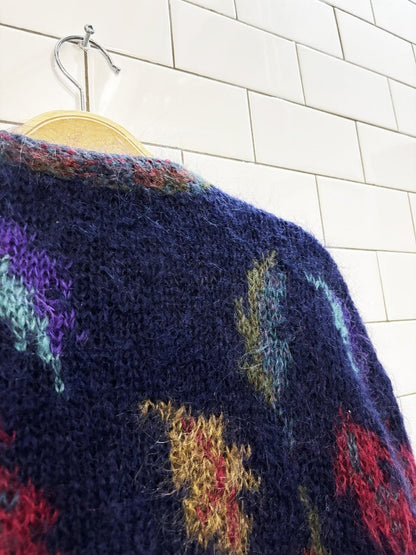 vintage 90s icelandic design mohair blend cardigan jacket - good market thrift store