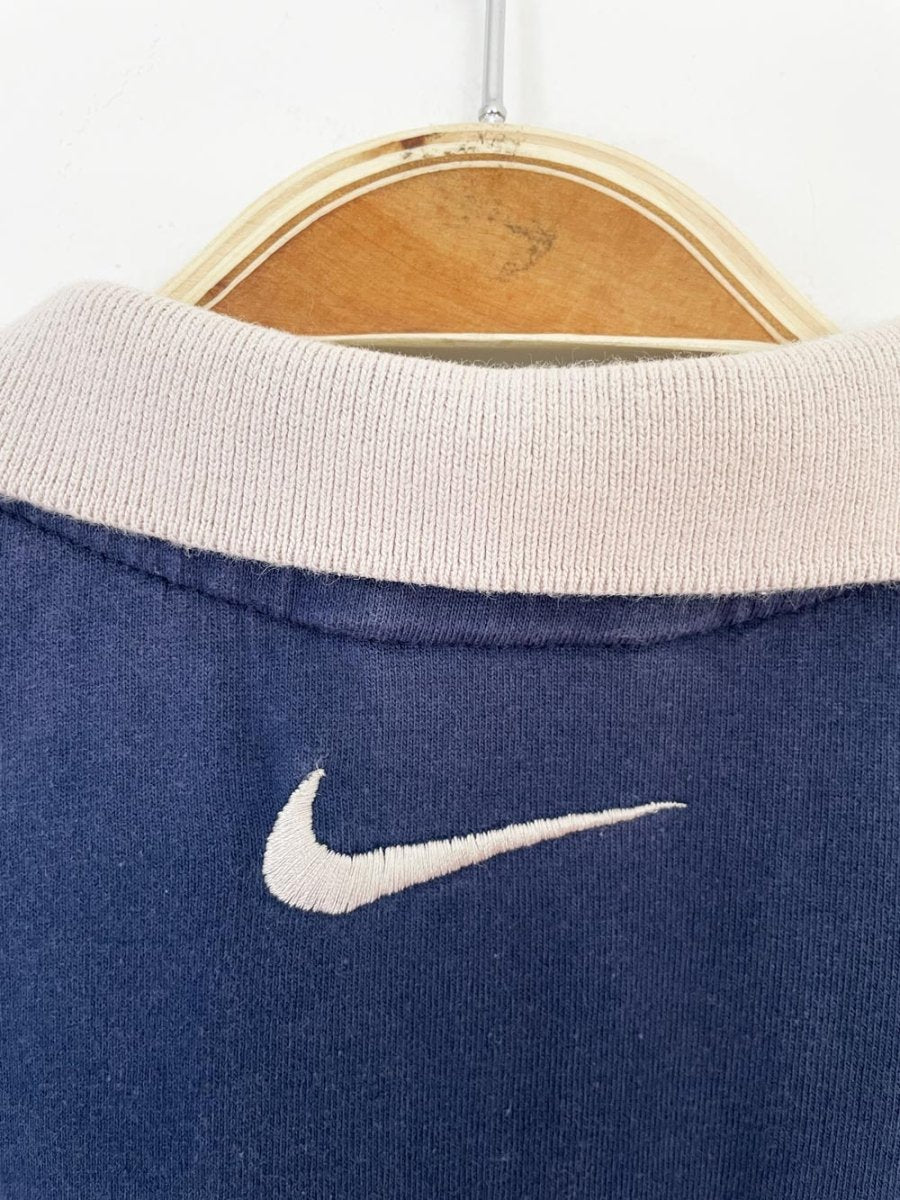 vintage 90s big swoosh colour block band polo - good market thrift store