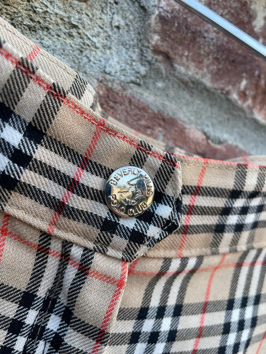 vintage beverly hills polo club nova check long short