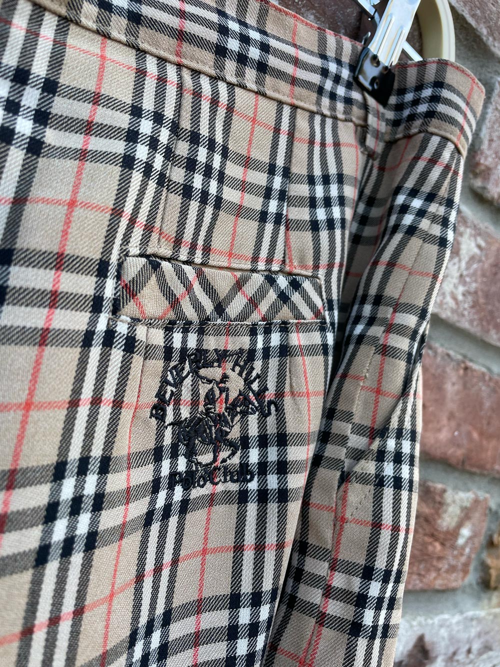 vintage beverly hills polo club nova check long short