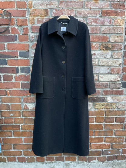 vintage apria italy wool-cashmere long coat